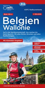 Radtourenkarte Belgien Wallonie
