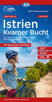 Radtourenkarte Istrien Kvarner Bucht