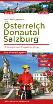 Radtourenkarte Österreih Donautal Salzburg