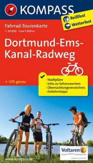Kompass Fahrrad Tourenkarte Dortmund-Ems Radweg