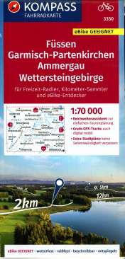 Kompass Radkarte Füssen Garmisch-Partenkirchen Ammergau Wettersteingebirge