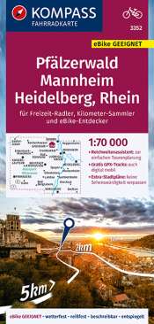 Kompass Radkarte Pfälzerwald Mannheim Heidelberg Rhein