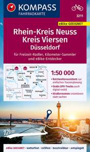 Kompass Radkarte Rhein-Kreis Neuss Kreis Viersen Düsseldorf