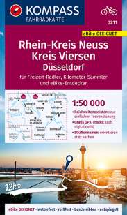 Kompass Radkarte Rhein-Kreis Neuss Kreis Viersen Düsseldorf