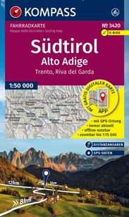 Kompass Radkarte Südtirol Trento Riva del Garda
