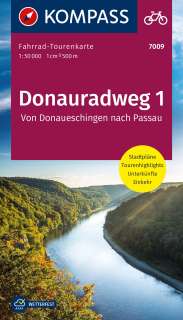 Kompass Donauradweg von Donaueschinge nach Passau