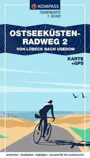 Kompass Radkarte Ostseeküsten-Radweg von Lübeck nach Usedom