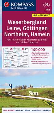 Kompass Radkarte Weserbergland Leine göttingen Northeim Hameln