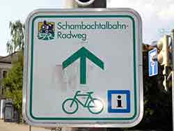 Schambachtal-Radwesschild