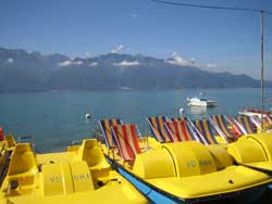 Tretboote am Genfer See
